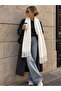 Soft Textured White Tassel Scarf Shawl Shoulder Wrap - 3