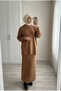 Women's Silvery Turtleneck Knitwear Tunic Long Skirt Two-Piece Set - 5