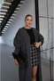 Anthracite Wool Textured Long Cardigan - 2