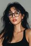 Round Unisex Black Blue Light Protective Glasses - Uv400