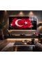 Turkey Flag Wall Art Print Abstract Grunge Türkiye Poster –Smoky Red & Black Artistic Design Turkish Flag Canvas Patriotic Home Decor Gift Gallery Wrapped, 40x60cm - 2