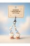 Plush Feathered Couple Cute Goose Charm Keychain Comes in Pairs of 1.