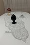 Lily 5 Piece Luxury Runner Living Room Coffee Table Cover Set French Lace Laced Dowry Set - 5