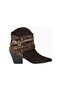 Multi Strap Western Suede Boots Dark Brown 7 cm - 5