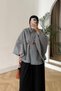 Belted Single Button Detailed Oversize Women's Winter Modest Poncho