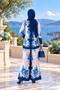 Floral Patterned Linen Hijab Double Set (Shirt & Pants) - 25042 - 2