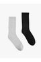 Corded 2-Piece Tennis Socks Set - 2
