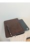 Brown Suede 13 Inch Laptop & Tablet Case with Zipper and Wrist Strap - 3