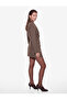 Drapeli A-Line Long Sleeve Double Breasted Collar Jacket Dress - 2