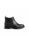 Black Leather Warm Lining Rubber Sole Men's Chelsea Boots - 2