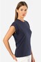 Women's padded look relaxed fit t-shirt, 100% cotton