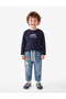 Cotton Printed Crew Neck Long Sleeve Oversize T-Shirt - 2