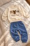 Baby Set Good Boy Cat Dog Panda Figured Sweatshirt Bottom Top Set Seasonal Unisex Boy Girl - 4