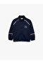 Long Sleeve Stand Collar Zippered Sweatshirt with Pockets