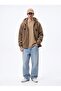 Relaxed Fit Faded Fabric Basic Beige T-Shirt