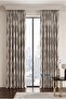 Anthracite Gray Stone Color Marble Patterned Woven Panel Background Curtain Living Room Bedroom - Benetti - 2