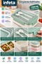 1100 ml 2-Compartment Lunch Box with Fork and Spoon, Transparent Compartmented Lid, Lockable Food Container - 5