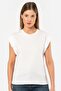 Women's padded look relaxed fit t-shirt, 100% cotton - 3