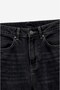 Black Double-Stitched Side Seam Mom Jeans - 8