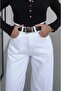 White Sama Barrel Leg Jean - 5