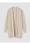 Alita City Beige Knitwear Plain Midi Women's Cardigan with a Difference - 5