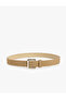 Suede Look Belt with Metal Buckle - 2