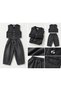 Boy's Black Denim Vest and Pants Two-Piece Combination Set - 6