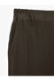 Regular Fit Pocketed Elastic Waist Buttoned Viscose Fabric Trousers - 3