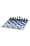 Plastic chess board foldable white/blue - 3