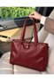 Women's Soft Large Size Multi-Compartment Lined Adjustable Long Strap Hand and Shoulder Bag - 2