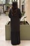 Hooded Geometric Embroidered Full-Length Zippered Robe - 4