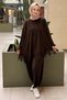 Tunic with Laced Bottoms and Loose Trousers Set