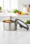 2 Pieces 304 Steel 1100 ml Round Food Fruit Meat Refrigerator Nutrition Storage Container Mt325-2 - 5