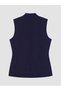 Navy Blue Decorated Buttoned Women's Classic Vest - 6