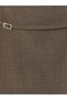 Brown Belted Houndstooth Patterned Mini Skirt with Shorts - 3