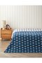 Morin Cotton Acrylic Single Blanket 150X200 cm Navy Blue