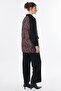Shawl Pattern Stand Collar Jacket Red - 5