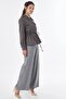 Waist Drawstring Suede Jacket Smoked - 3