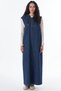 Zippered Striped Dress Dark Navy Blue - 2