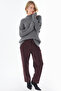 Ribbed Half Fisherman Knitwear Tunic Gray - 2