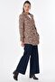 Mixed Pattern Blazer Jacket Brown - 6