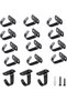 15Packs Stainless Steel Ceiling Hooks Black