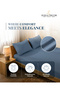 210TC Cotton Satin Queen Solid Bed Sheet Set 3PC | Soft Breathable Satin Flat Sheet 229x256 cm | 2 pillowcase 50x75 cm | OEKO-TEX & ECAS Certified - 2
