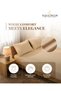 210TC Cotton Satin Queen Solid Bed Sheet Set 3PC | Soft Breathable Satin Flat Sheet 229x256 cm | 2 pillowcase 50x75 cm | OEKO-TEX & ECAS Certified - 2