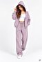Pink Girls' Basic Hooded 3 Thread Threaded Wide Leg Sweatpants Set 24910