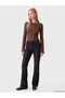 Two Mt Shop Quality Lcw Vision Brown Camisole Plain Super Skinny & Extra Narrow Long Sleeve Women's B - 2