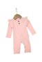 Baby Girl Ruffled Plain Romper with Snap Buttons at the Bottom, 100% Cotton, 0-3-6-9-12 Months Newborn Jumpsuit - 2