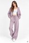 Pink Girls' Basic Hooded 3 Thread Threaded Wide Leg Sweatpants Set 24910 - 2