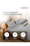 210TC Cotton Satin Queen Solid Bed Sheet Set 3PC | Soft Breathable Satin Flat Sheet 229x256 cm | 2 pillowcase 50x75 cm | OEKO-TEX & ECAS Certified - 2
