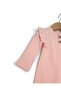 Baby Girl Ruffled Plain Romper with Snap Buttons at the Bottom, 100% Cotton, 0-3-6-9-12 Months Newborn Jumpsuit - 3
